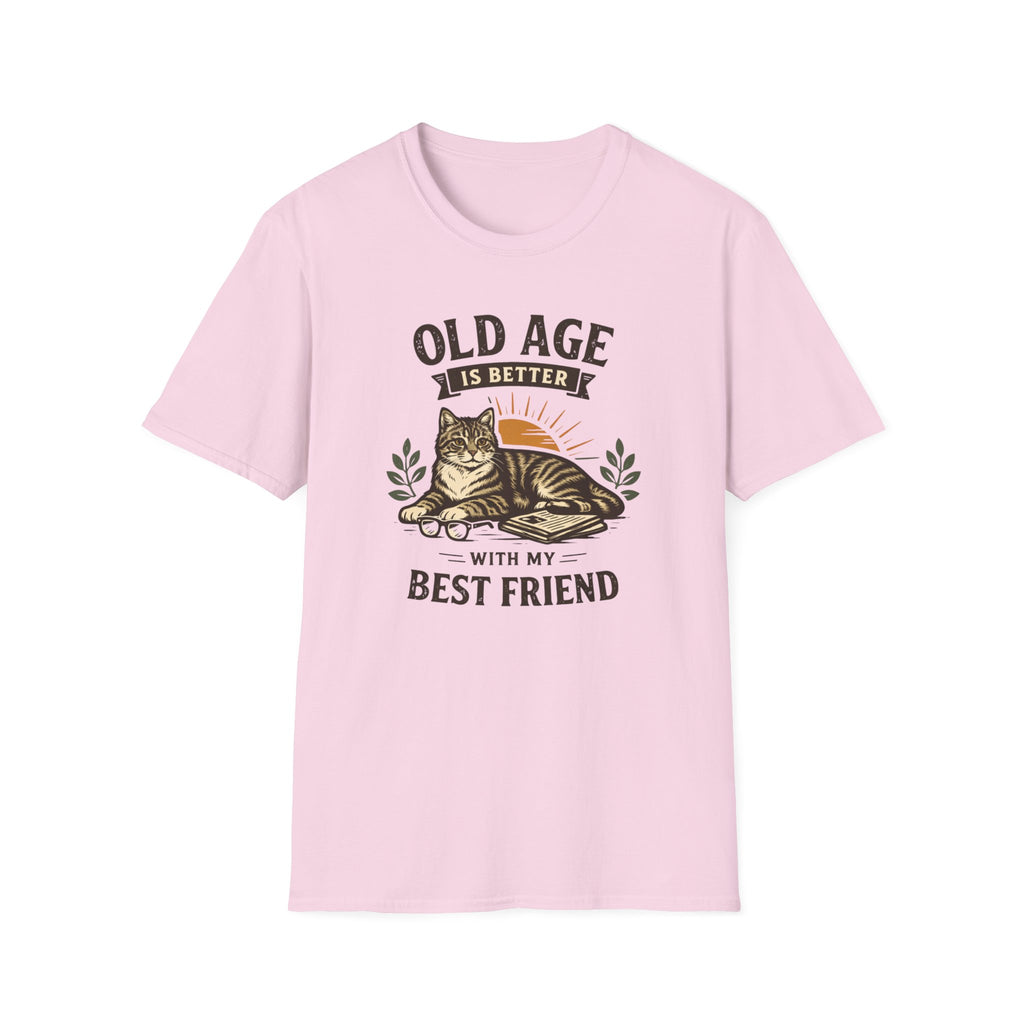 Old Age Is Better With My Best Friend (Cat) T-Shirt