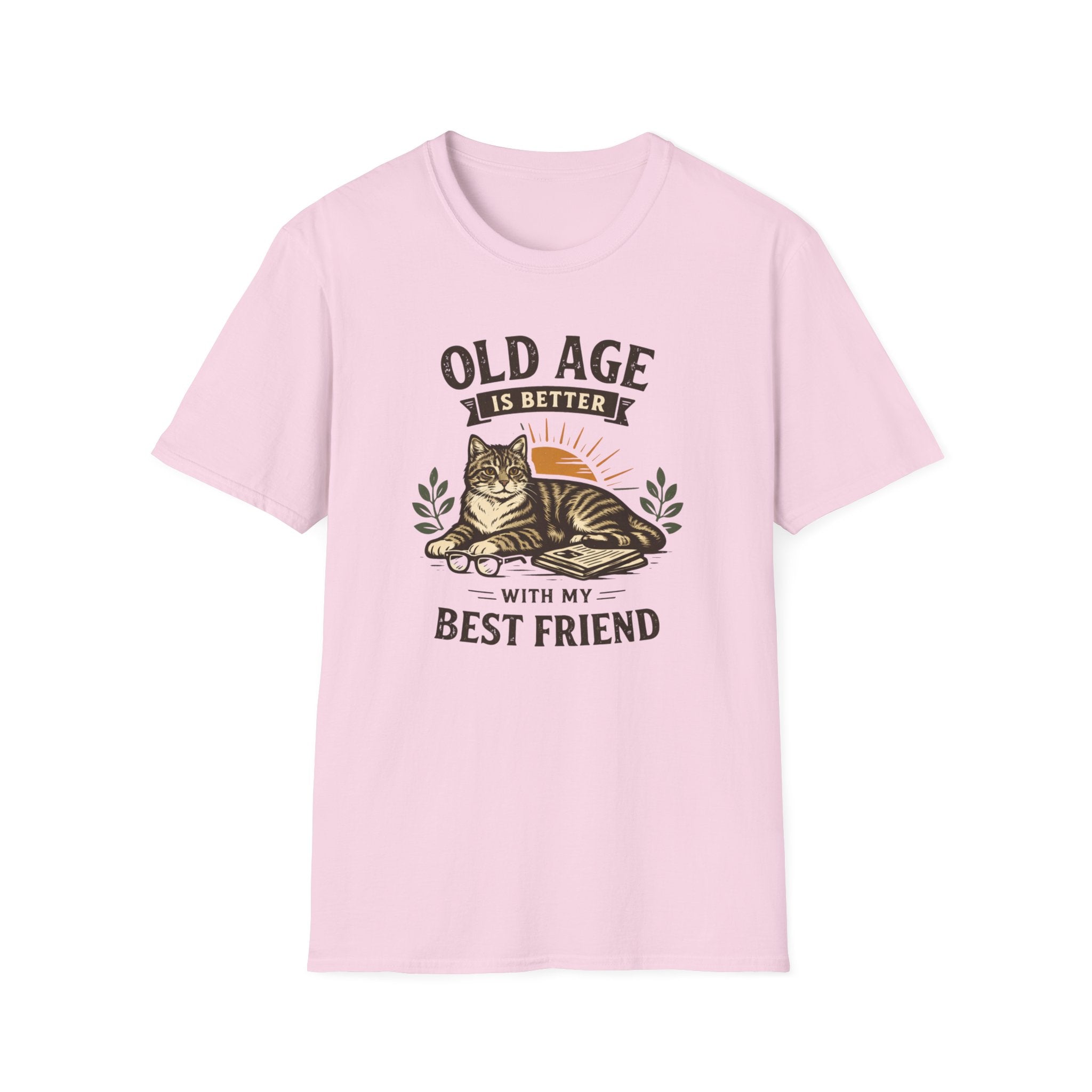 Old Age Is Better With My Best Friend (Cat) T-Shirt