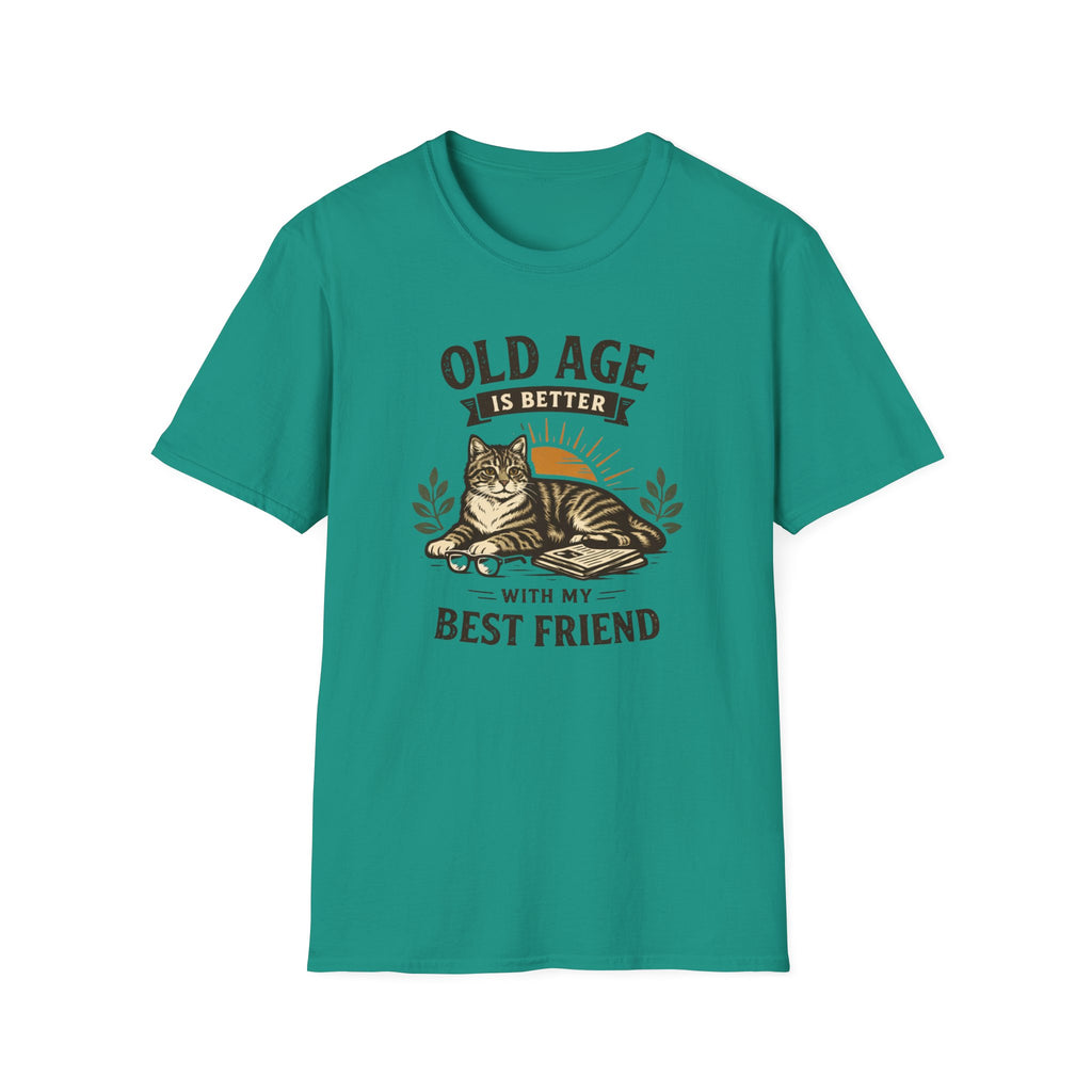 Old Age Is Better With My Best Friend (Cat) T-Shirt