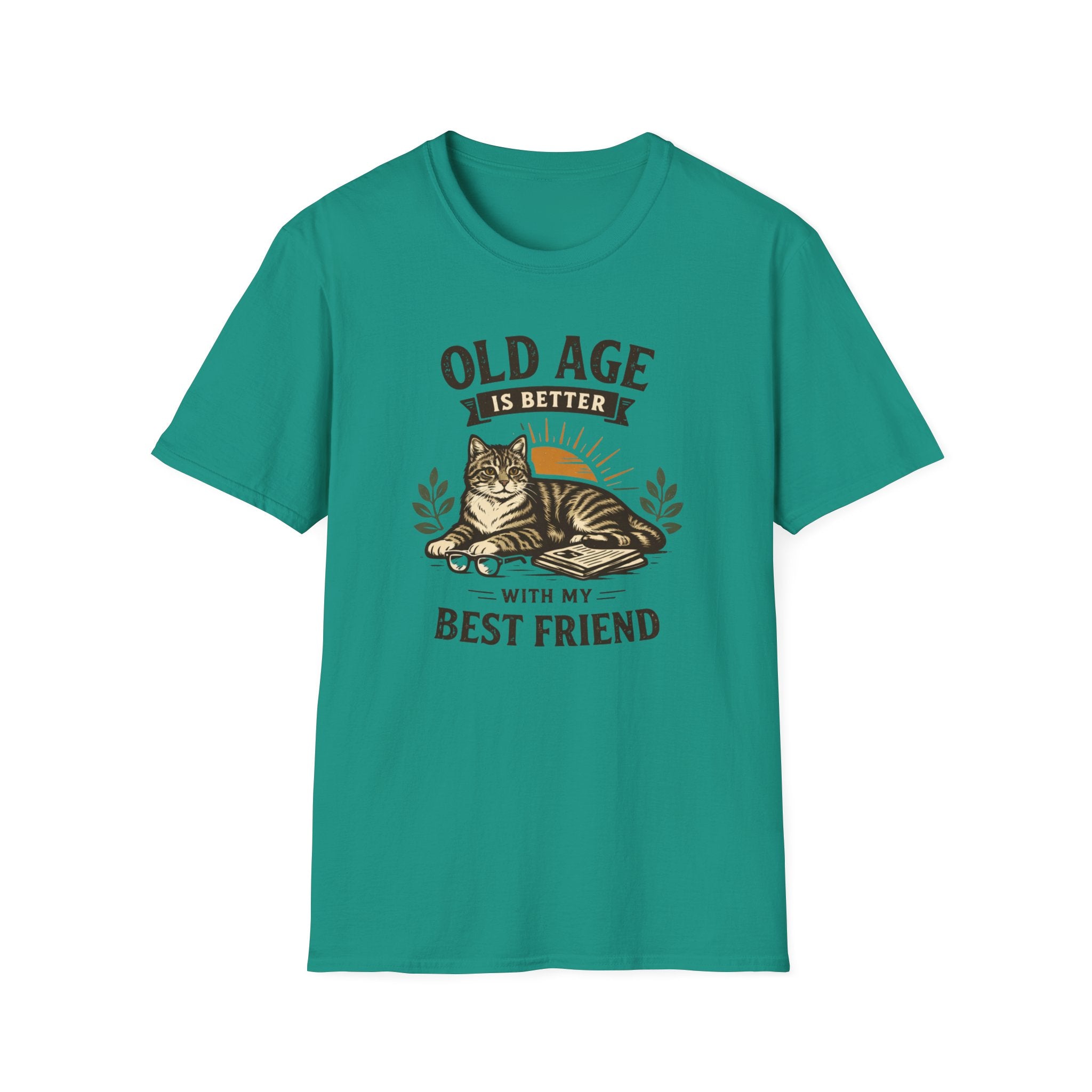 Old Age Is Better With My Best Friend (Cat) T-Shirt