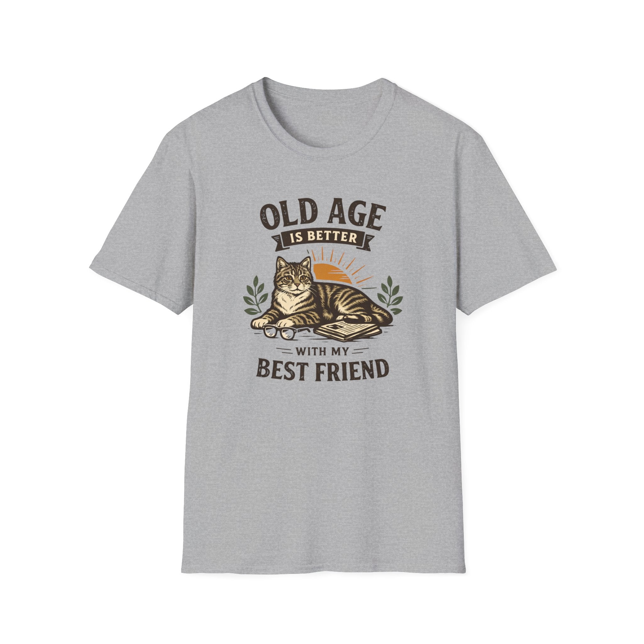 Old Age Is Better With My Best Friend (Cat) T-Shirt