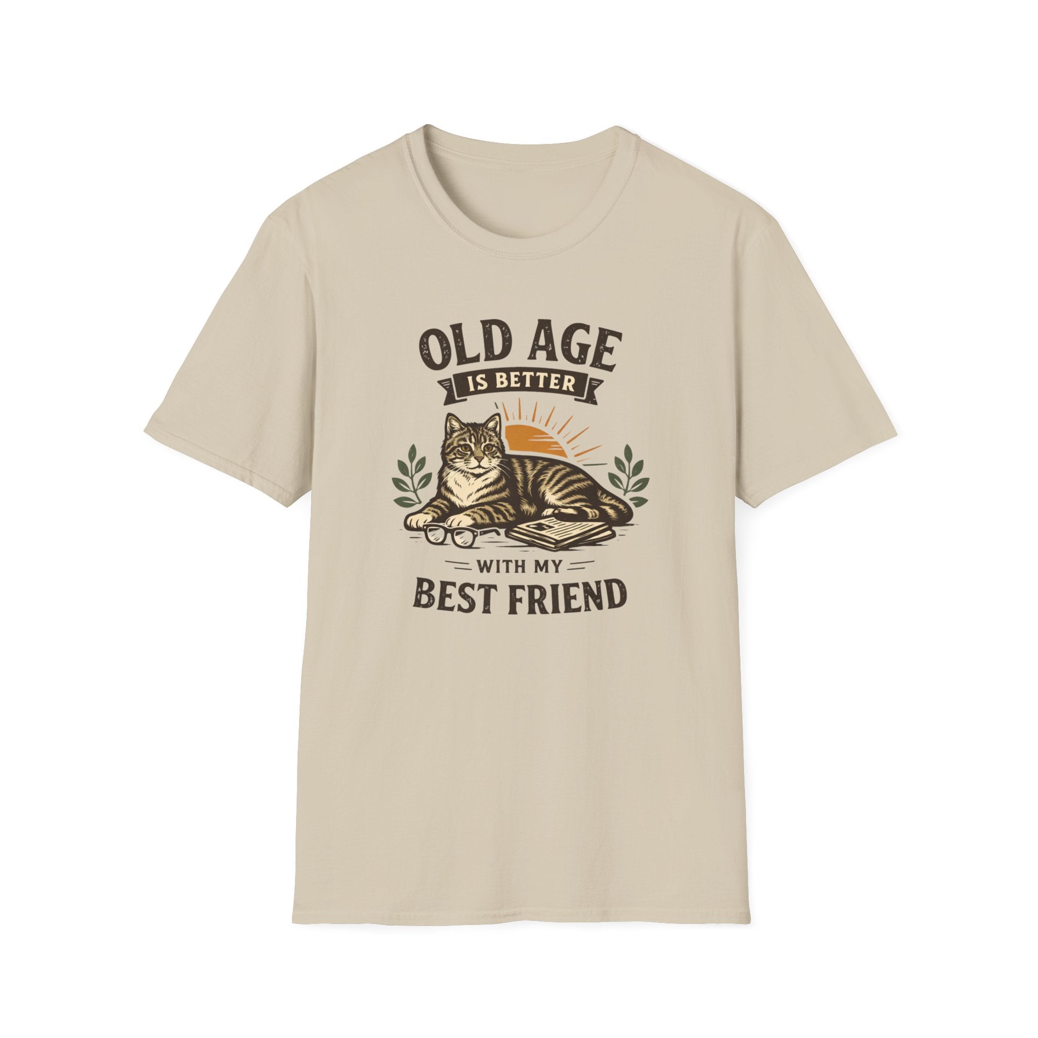 Old Age Is Better With My Best Friend (Cat) T-Shirt