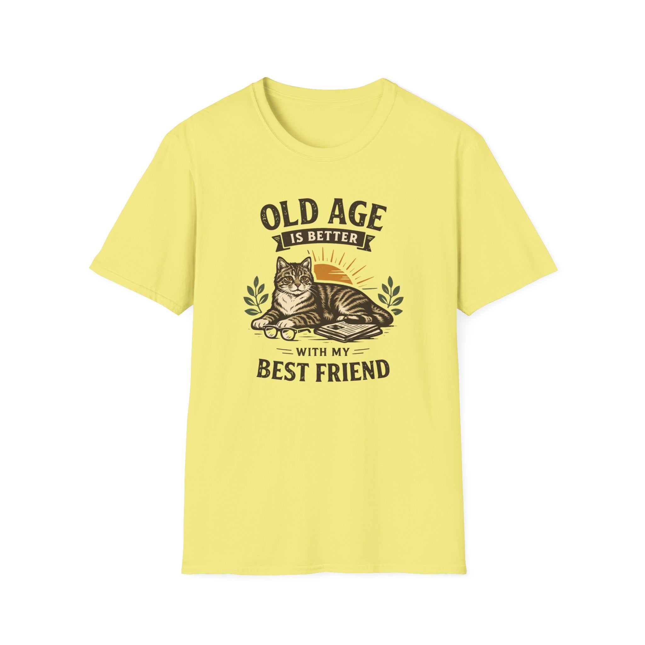 Old Age Is Better With My Best Friend (Cat) T-Shirt
