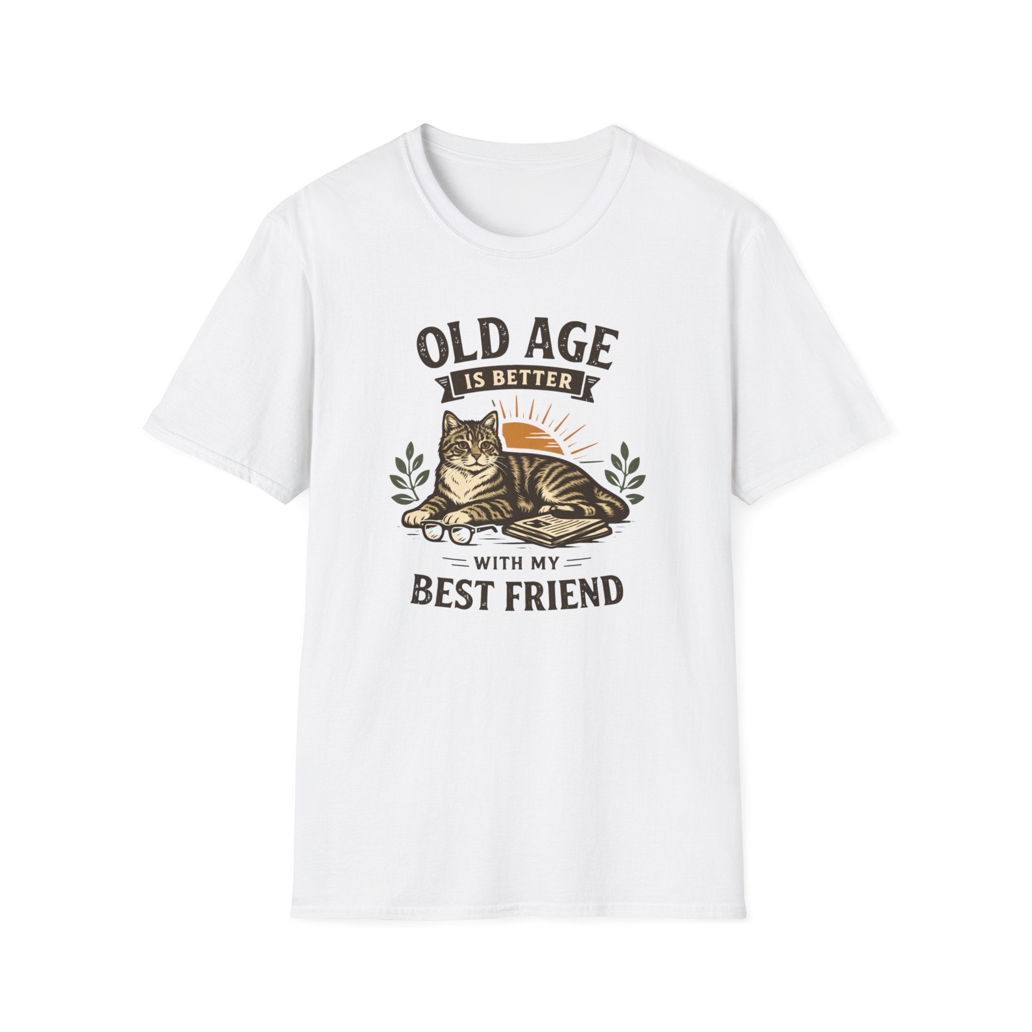 Old Age Is Better With My Best Friend (Cat) T-Shirt